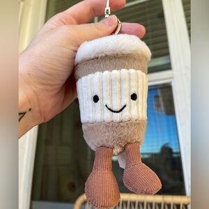 FLASH SALE❗️LIKE NEW Amuseables Coffee-To-Go Bag Charm Jellycat ☕️